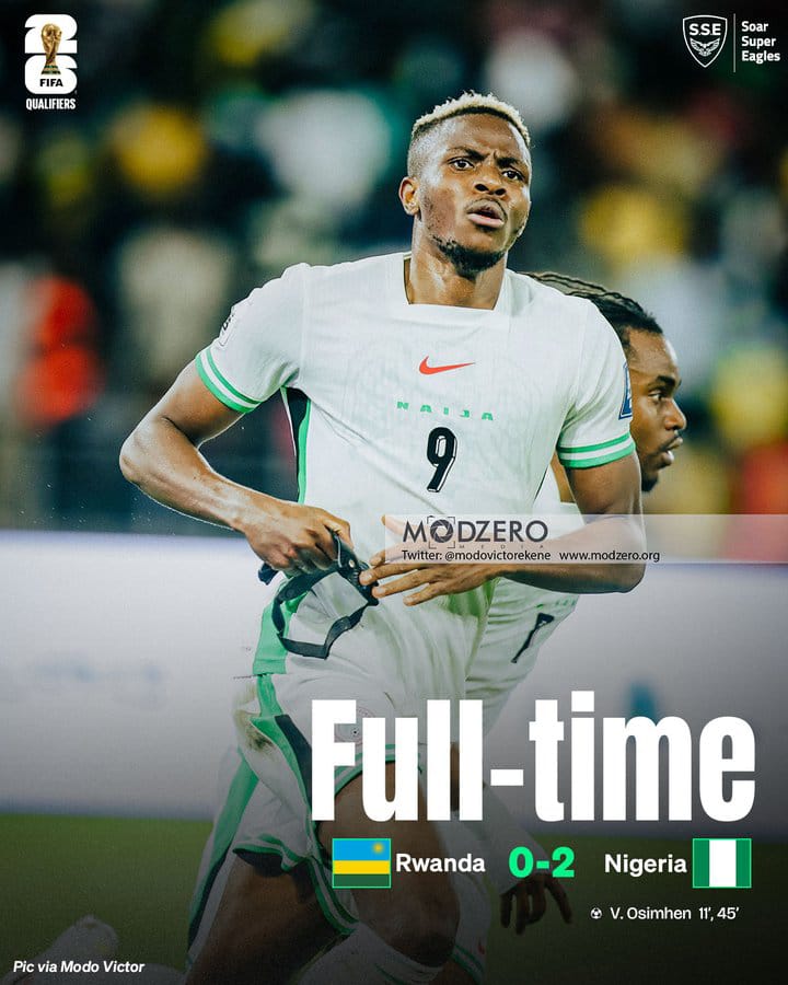 Nigeria yaifunga Rwanda kufuzu kombe la Dunia