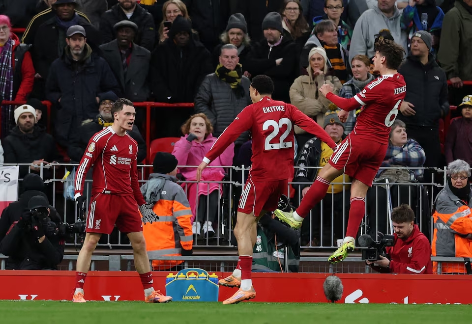 Liverpool waizamisha Wolves, waweka rekodi mbaya ya kutoshinda